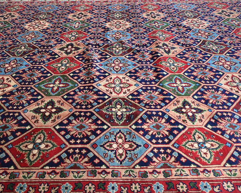 8x11 Yousafi Multicolor Afghan Hand Knotted Wool Area Rug